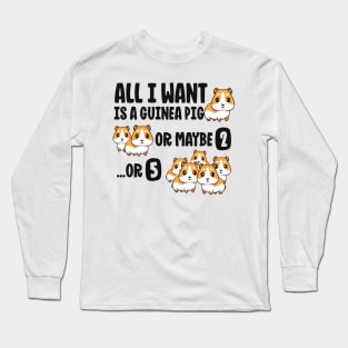 All I Want Is A Guinea Pig Shirts For Kids Boys Girls Gift Long Sleeve T-Shirt